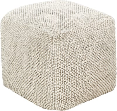 JOARA - Poef - Lichtbeige - Katoen