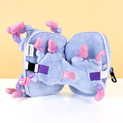Out of the blue Kids Plush travel pillow with eye mask, Minecraft Axolotl