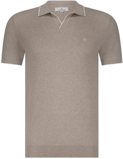 Fellows United - Polo Korte mouw - Heren - XXL - Beige - Katoen - 51.3663