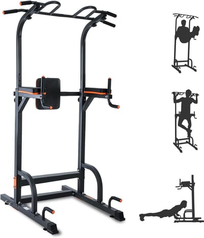 Krachtstation - Fitness Toren - Home Training - Verstelbare Hoogte - 192-228 cm - Zwart
