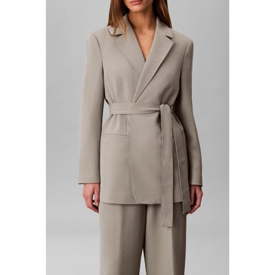 Calvin Klein Casual Twill Belted Trouser Shadow Taglia: 2 | Pantaloni da completo Outlet | Donna
