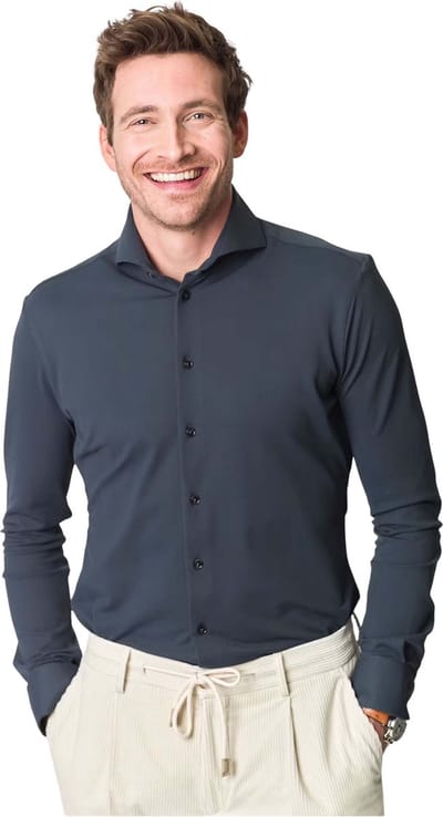 John Miller - Overhemd Blauw John Miller Tailored Fit Lange Mouw Overhemd Blauw 5140879-180