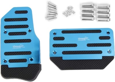 Auto Pedaal Covers - Antislip Pedalen - Veiliger Rijden - Verhoogt Wrijvingscoëfficiënt - 2 Stuks - Blauw