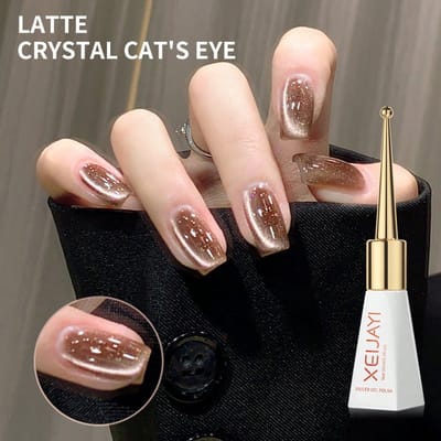 XEIJAYI 1 stuk 10 ml, Diamant Kristal Magnetische Glitter Kattenoog Gel Nagellak, Soak-Off UV/LED Compatibele Nagellak Gel, Voor Salon En Thuis DIY Manicure