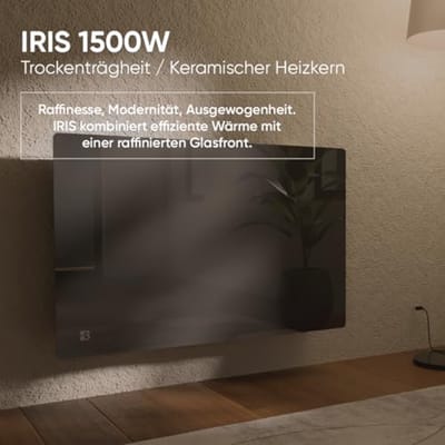 Vaste Elektrische Radiator met Droge Inertie en Glazen Front - 1500W