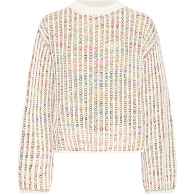 Gebreide pullover met ronde hals model 'ANILA'