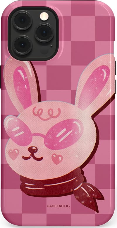 Casetastic Hoesje Geschikt voor Apple iPhone 12 Pro Max Magsafe - Stijlvolle Beschermende Duo-layer Case - Luxe konijntje