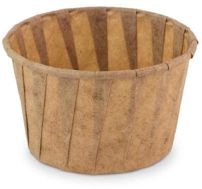 Sausbakje papier (FSC®) rond bruin ø 6,6 cm / 96 ml | Inhoud: 200 stuks
