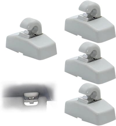 4 Stuks Zonnevisier Houder Clip voor Auto - Vervangende Zonnevisier Haak Geschikt voor VW Caddy, Golf, Passat en meer - Duurzaam en Praktisch Accessoire voor Auto-interieur