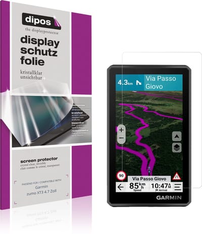 dipos – 2x Beschermfolie geschikt voor Garmin zumo XT3 4.7 Zoll | Krasbestendige & heldere Screenprotector Ultra-Thin
