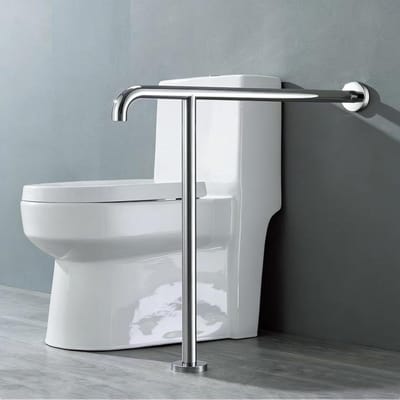 Badkamer Handrail - Wandbeugel Toilet - Veiligheid in Huis - Montage aan Muur en Vloer - 70 x 55 cm
