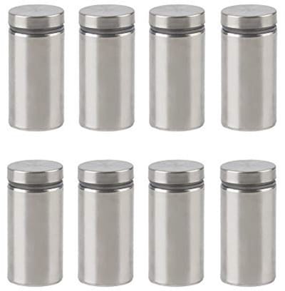 8 Stuks Glasafstandsschroeven 25 x 50 mm Roestvrij Staal Wandafstandhouders voor Borden