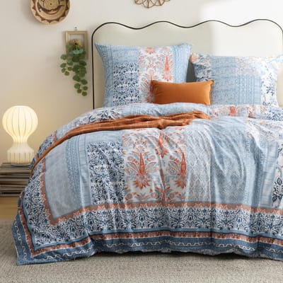 Dailygoods- Beddengoed 200 x 200 cm - Katoenen Dekbedovertrek - 3-delig met 2 Kussenslopen 80 x 80 cm - ÖKO-TEX - Ademend - Omkeerbaar Design