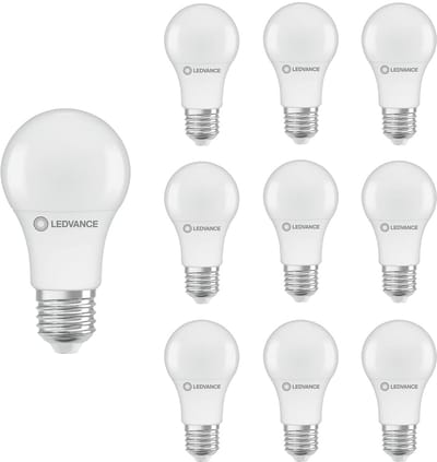 Ledvance LED Lamp A60 E27 - 8W 806lm 4000K Mat Glas - Ø60mm - Geschikt voor keuken, werkplek, hal - 10 stuks