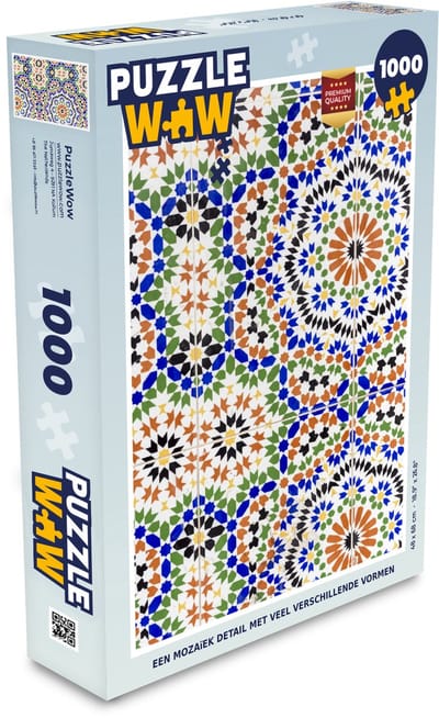 Puzzel Een Mozaïek Detail met veel verschillende vormen - Legpuzzel - Puzzel 1000 stukjes volwassenen