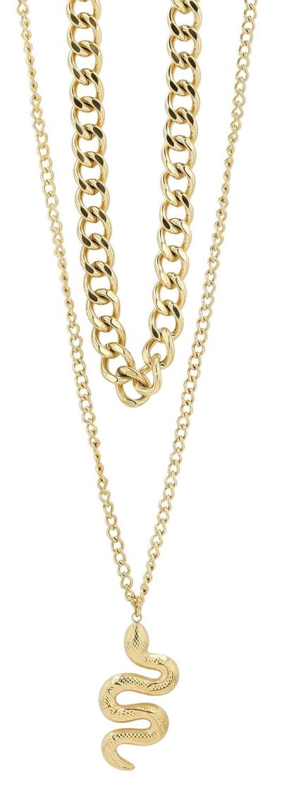 AKZENT Akzent damesketting met hanger Lujana, goudkleurig, Ionenplattierung