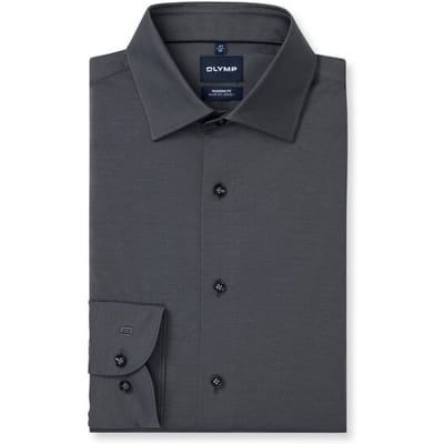 OLYMP Luxor 24/Seven Overhemd, Modern Fit, New Kent, Grafiet