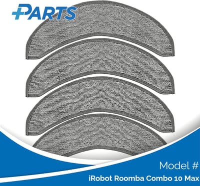 iRobot Roomba Combo 10 Max Dweilpads (4 Stuks, Plus.Parts® alternatief voor 4785886)
