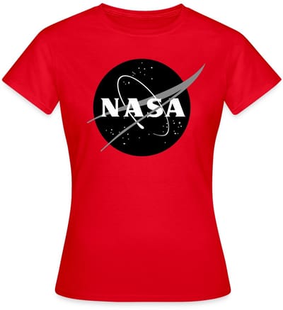 NASA zwart-wit klassiek logo T-Shirt Dames