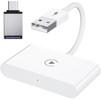 Carplay dongle module | Geschikt voor Auto's met originele bedraad Carplay systeem | Maakt origineel bekabeld Carplay DRAADLOOS via bluetooth connector | Car Dongle Pro Wireless USB Adapter Geschikt voor Apple Iphone
