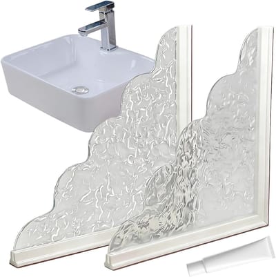 Badkuip Spatscherm - Waterkering Douche - Badkamer Droog Houden - Naadloze Pasvorm - 24 cm - Transparant