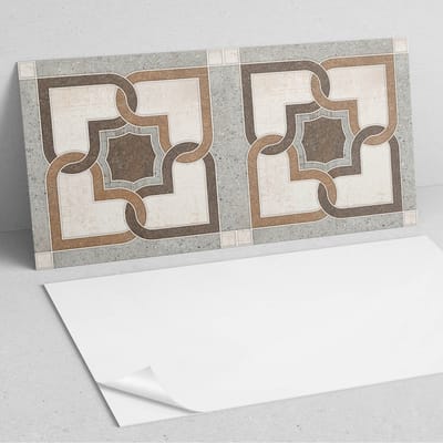 Coloray Wandpanelen Zelfklevend - Geometrisch tegelpatroon PVC Wandpaneel - 100 cm x 50 cm - Bruin Wandbekleding Zelfklevend - 1 stuk - Texturen Wandpanelen Zelfklevend - Keuken Wandpanelen - Wandpanelen Badkamer