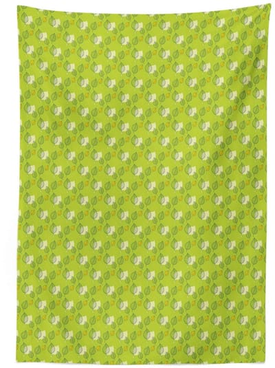 ABAKUHAUS Tafellaken – Satijn 140x240 cm – Wasbaar, Binnen/Buiten – Lichtgeel Appelgroen