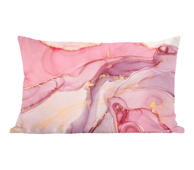 Sierkussens - Kussentjes Woonkamer - 60x40 cm - Goud - Marmer - Roze