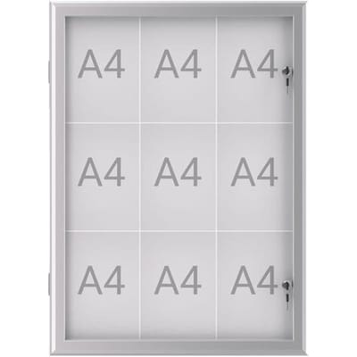 Maul Wissellijst MAULexcite Voor papierformaat: 9 x DIN A4 Tegen regen beschermde buitenruimte 6653908 Aluminium Zilver 1 stuk(s)