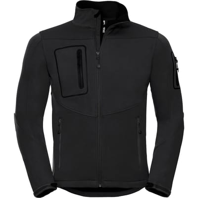 Russell Heren Sport Zachte Shell Jas (Zwart)
