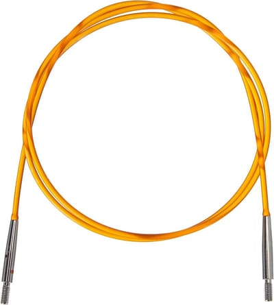 Verwisselbare Breikabel - Rondbreinaald Kabel - Breien - Aanhaalgat voor stevige verbinding - 80 cm - Oranje