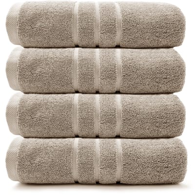 HOOMstyle Handdoeken Set Boutique - 4 stuks - 60x110cm - Taupe