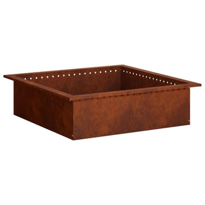 vidaXL - Vuurschaal - Ring - Roestkleurig - 80 - x - 80 - x - 25 - cm - weervast - staal