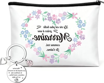 Cosmetische Tas en Sleutelhanger als Doopcadeau, Bedankje voor Peetouders en Meisjes, Origineel Geschenk voor Doop of Verjaardag