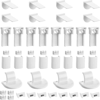Set van 8 sets met plooibare reserveonderdelen en klemdragers, accessoires voor diverse toepassingen