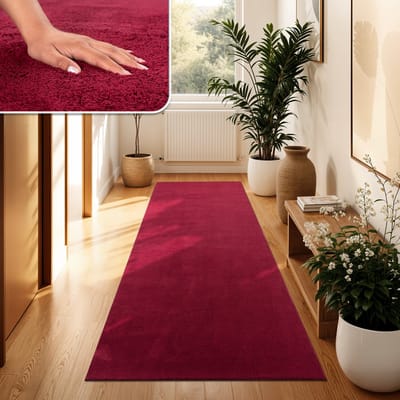 Paco Home Moderne woonkamer tapijt kortpolig wasbaar zacht uni effect bont antislip 100x200 cm