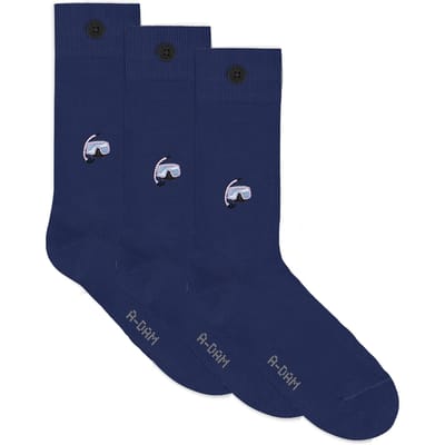 A-DAM  3-pack Casual Socks Blue Snorkel Blue Maat: 36-40 | Slipjes Outlet | Unisex | Blauw