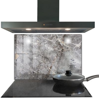 Tulup Achterwand Keuken - Graniet Marmer Steen Spatplaat Keuken - 80 x 60 cm - Grijs Foto Achterwand Keuken - Texturen en Patronen Keuken Achterwand - Kookplaat achterwand - Kookplaatachterwanden
