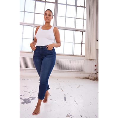 Straight fit jeans met stretch, model 'Raven'