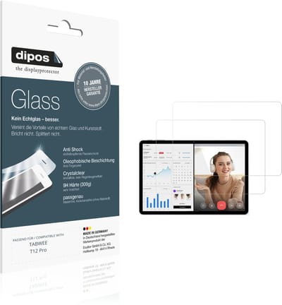 dipos – 2x Pantserfolie geschikt voor TABWEE T12 Pro | 9H Screenprotector