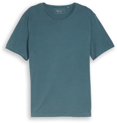 Tom Tailor Denim - T-shirt in used-look - Maat S - tide petrol