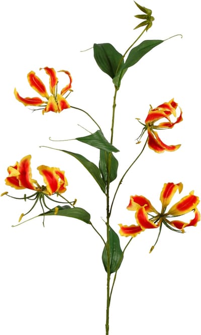 Viv! Home Luxuries Gloriosa - zijden bloem - oranje - 86cm