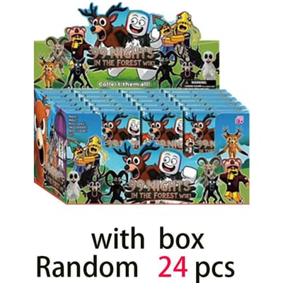24 stuks 99 Nachten in Het Bos Blind Box Figuren Beeldje Uil Geit Wolf Hert 99 Nachten in Het Bos Beeldje Plastic Speelgoed Cadeaus