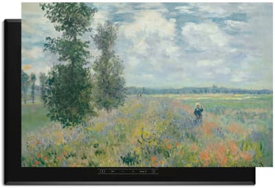 KitchenArt - Papaverveld - 77x51 cm - Kookplaat Beschermer - Luxe Afdekplaat Inductieplaat - Anti-slip & Oprolbaar - Beschermmat Inductiekookplaat