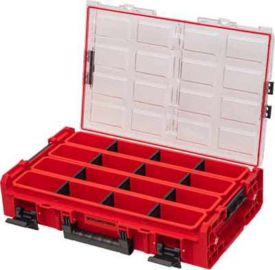 Toolbrothers RHINO XXL Organizer ULTRA hoogte XL Dozen+ 13,5 l IP66 met uitneembare boxen + verdelers