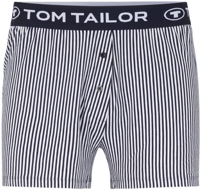 Tom Tailor - Pyjamashort met streeppatroon - Maat 44 - blue stripes