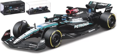 Bburago Mercedes-Benz Amg - Modelauto - Schaal 1:43 - Zilver/Zwart/Turquoise