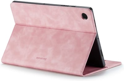 CaseMania Bookcase hoesje geschikt voor Samsung Galaxy Tab A11+ - Effen Roze - Kunstleer
