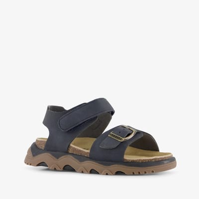 Braqeez leren jongens sandalen donkerblauw - Maat 26