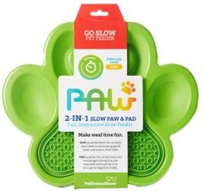 Paw honden slow feeder interactive 2 in 1 groen
